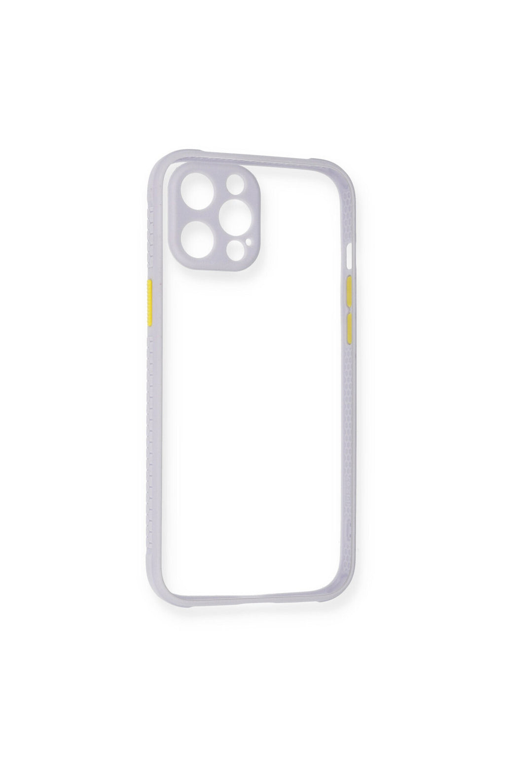 Apple iPhone 12 Uyumlu Kılıf Miami Şeffaf Silikon - Lila