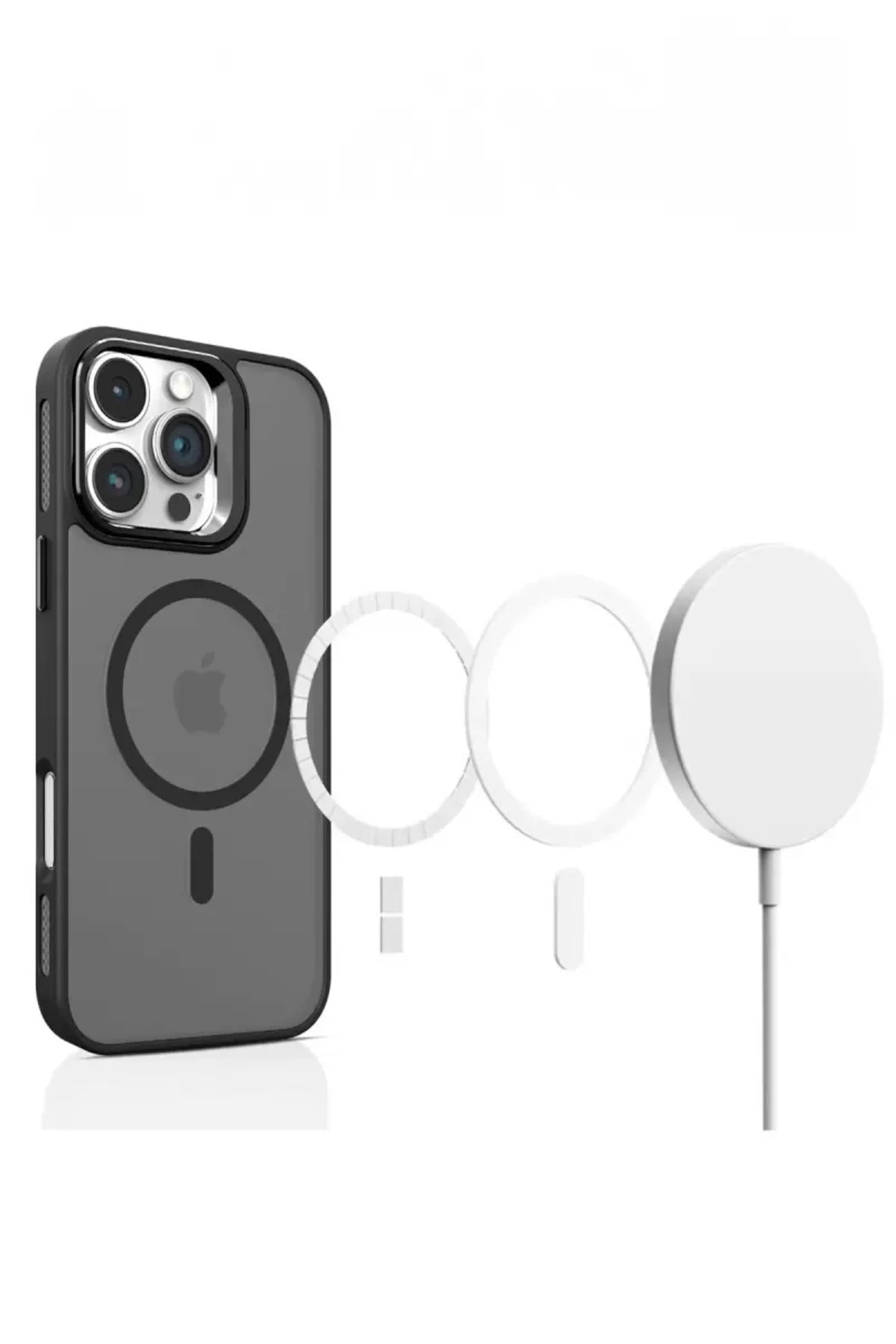 Joko Apple iPhone 16 Plus Uyumlu Flet Lens Magsafe Kapak - Turuncu