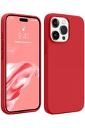 Apple iPhone 15 Pro Uyumlu Kılıf First Silikon - Kırmızı