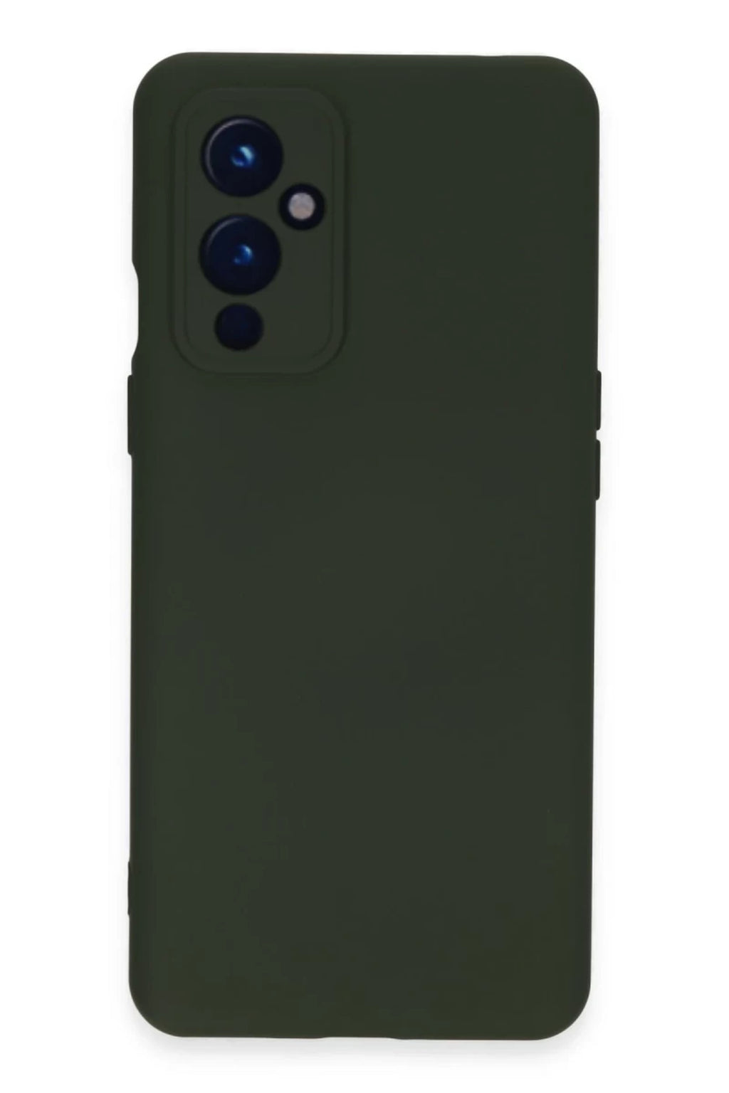 One Plus 9 Kılıf Nano içi Kadife Silikon - Koyu Yeşil