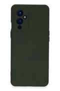 One Plus 9 Kılıf Nano içi Kadife Silikon - Koyu Yeşil
