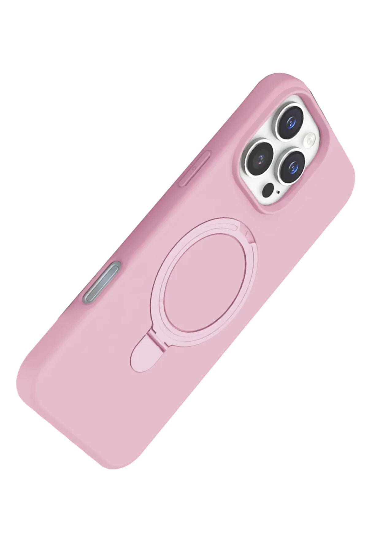 Apple iPhone 16 Pro Max Uyumlu Regal Magsafe Standlı Kapak - Açık Pembe