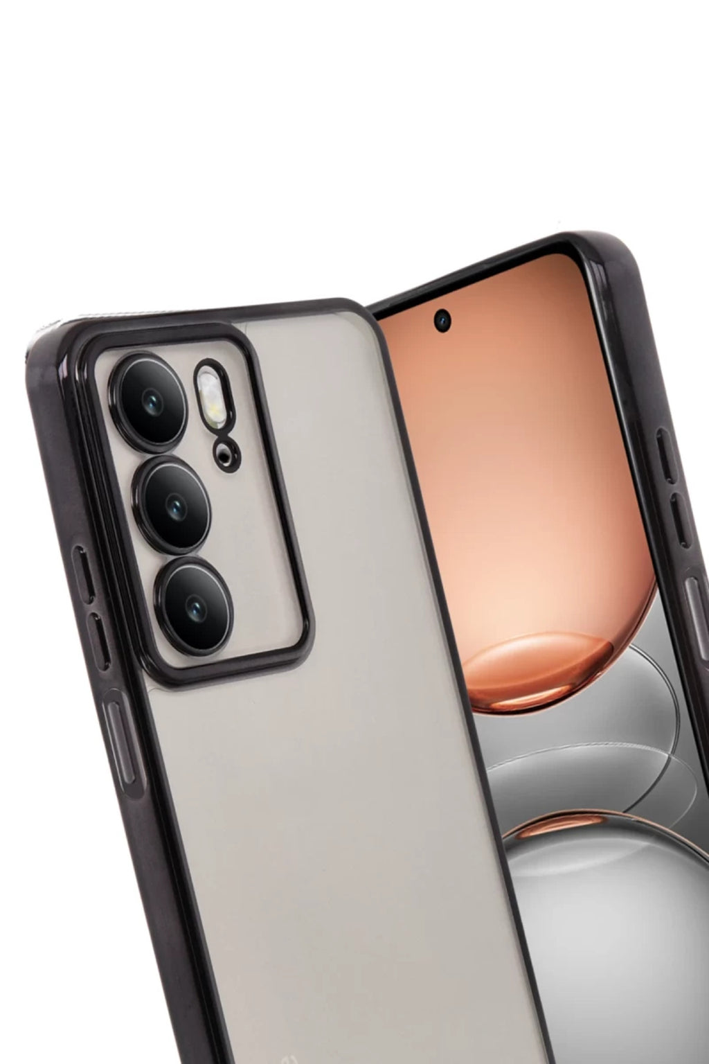 Realme C75 4G Uyumlu Kılıf Lensli Silikon - Siyah