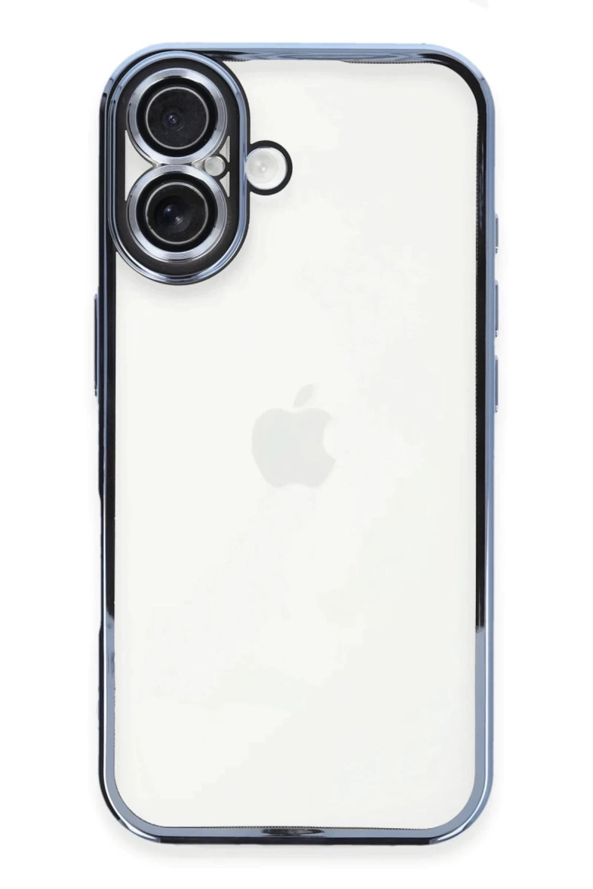 Apple iPhone 16 Plus Uyumlu Kılıf Lensli Silikon - Açık Mavi