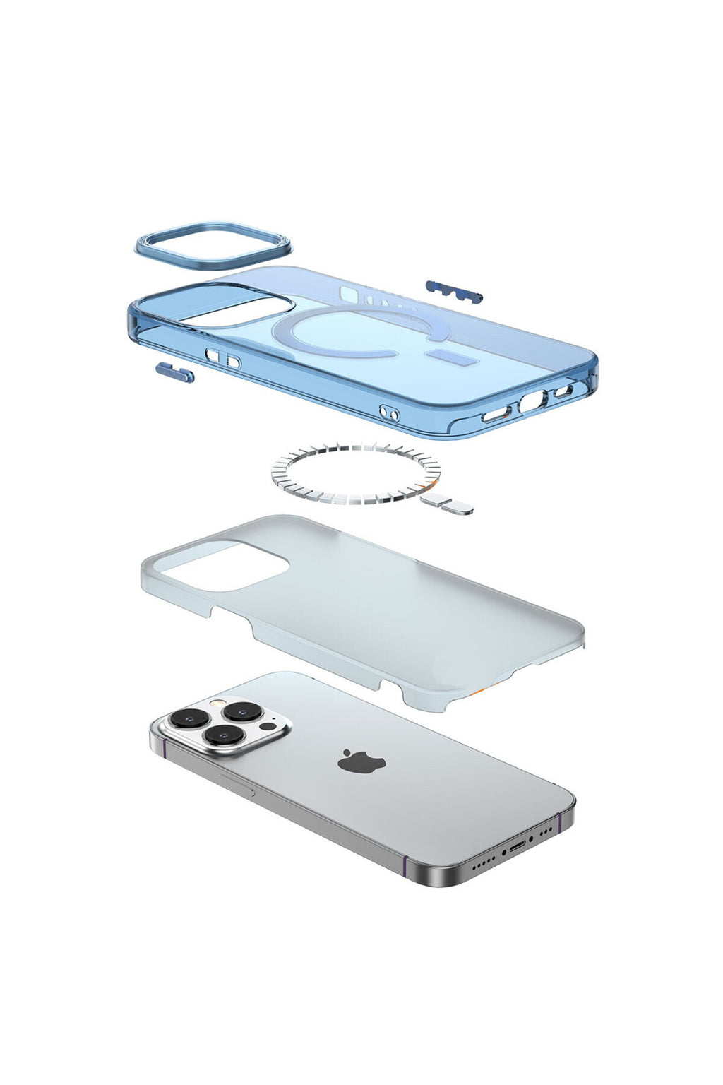 Apple iPhone 14 Pro Uyumlu Kılıf Troy Magsafe Kapak - Mor