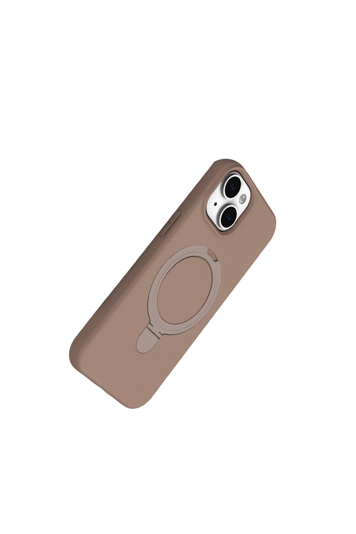Apple iPhone 14 Uyumlu Regal Magsafe Standlı Kapak - Çöl Titanyum