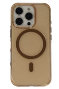 Joko Apple iPhone 16 Pro Max Uyumlu Gleam PC Sert Magsafe Kılıf - Şeffaf-Gold