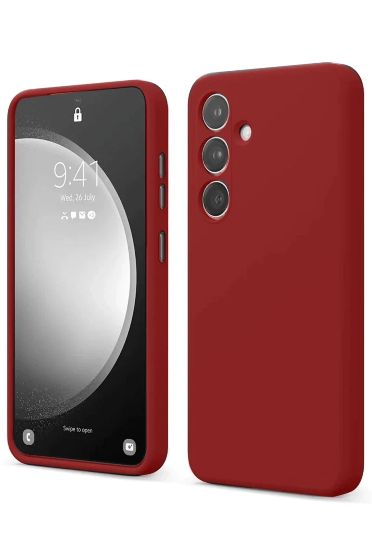 Samsung Galaxy S24 FE Uyumlu Kılıf First Silikon - Kırmızı