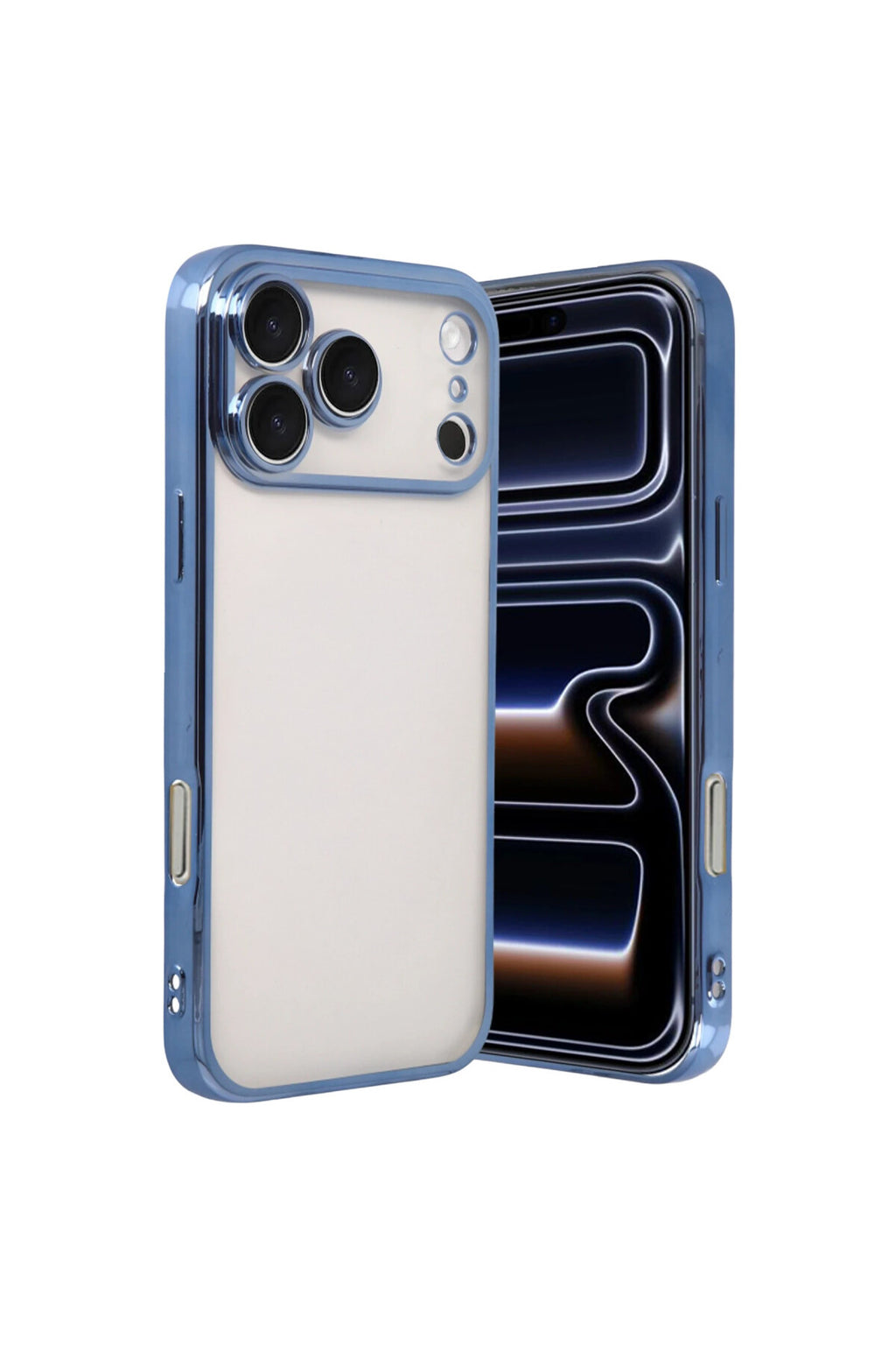 Apple iPhone 17 Pro Uyumlu Lensli Silikon - Açık Mavi