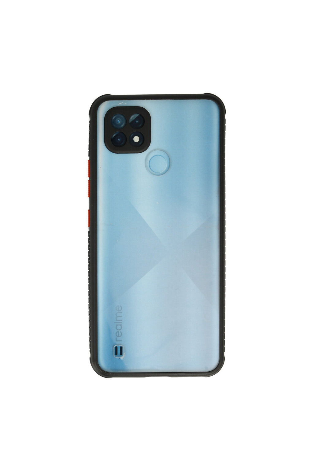 Realme C21 Uyumlu Kılıf Miami Şeffaf Silikon - Siyah