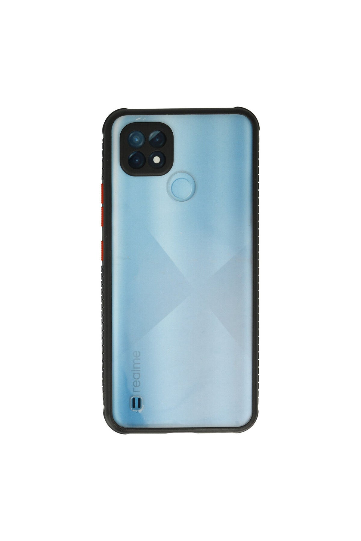 Realme C21 Uyumlu Kılıf Miami Şeffaf Silikon - Siyah