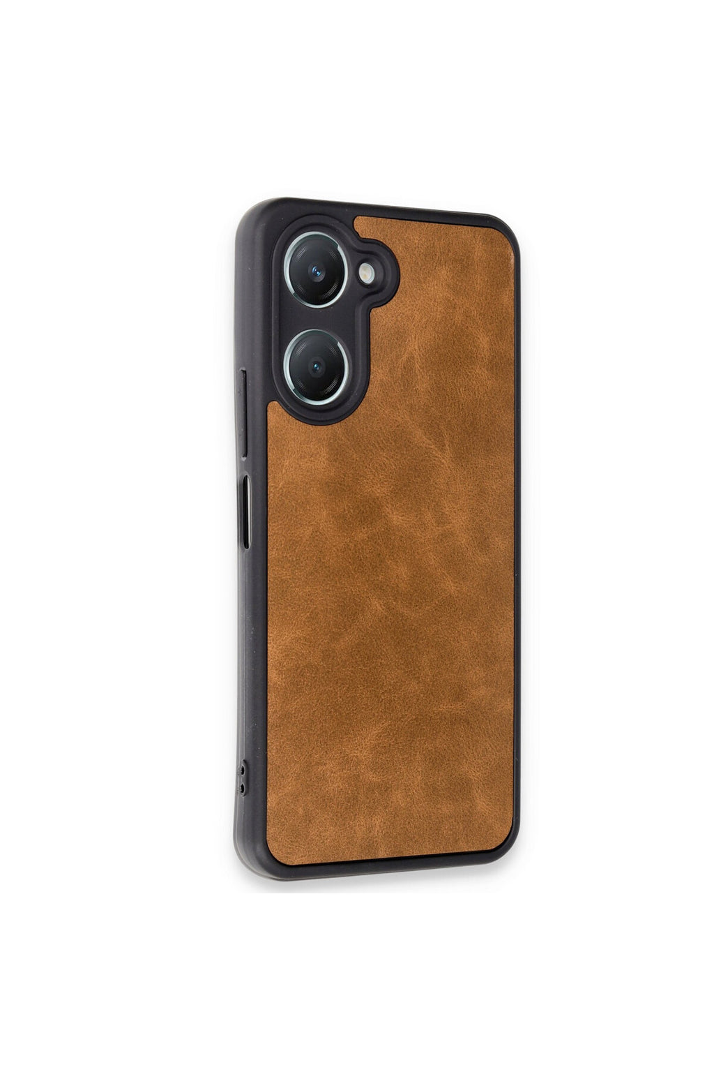 Vivo Y18 Uyumlu Kılıf Aras Deri Kapak - Taba