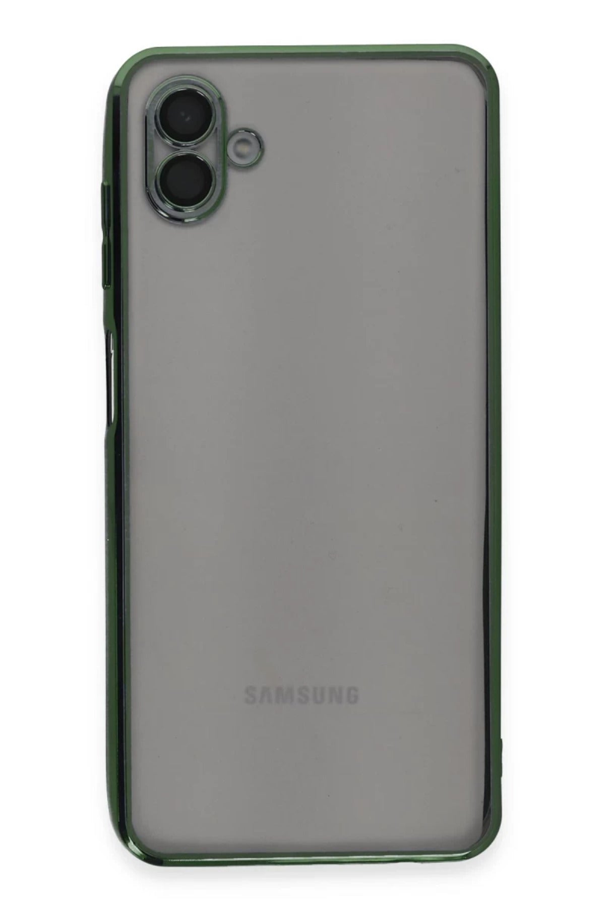 Samsung Galaxy A04 Uyumlu Kılıf Lensli Silikon - Yeşil
