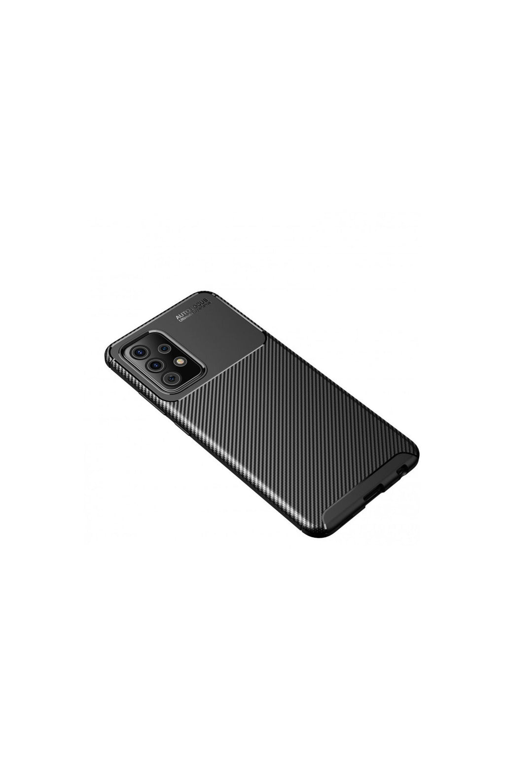 Samsung Galaxy A72 Uyumlu Kılıf Auto Focus Karbon Kapak - Siyah