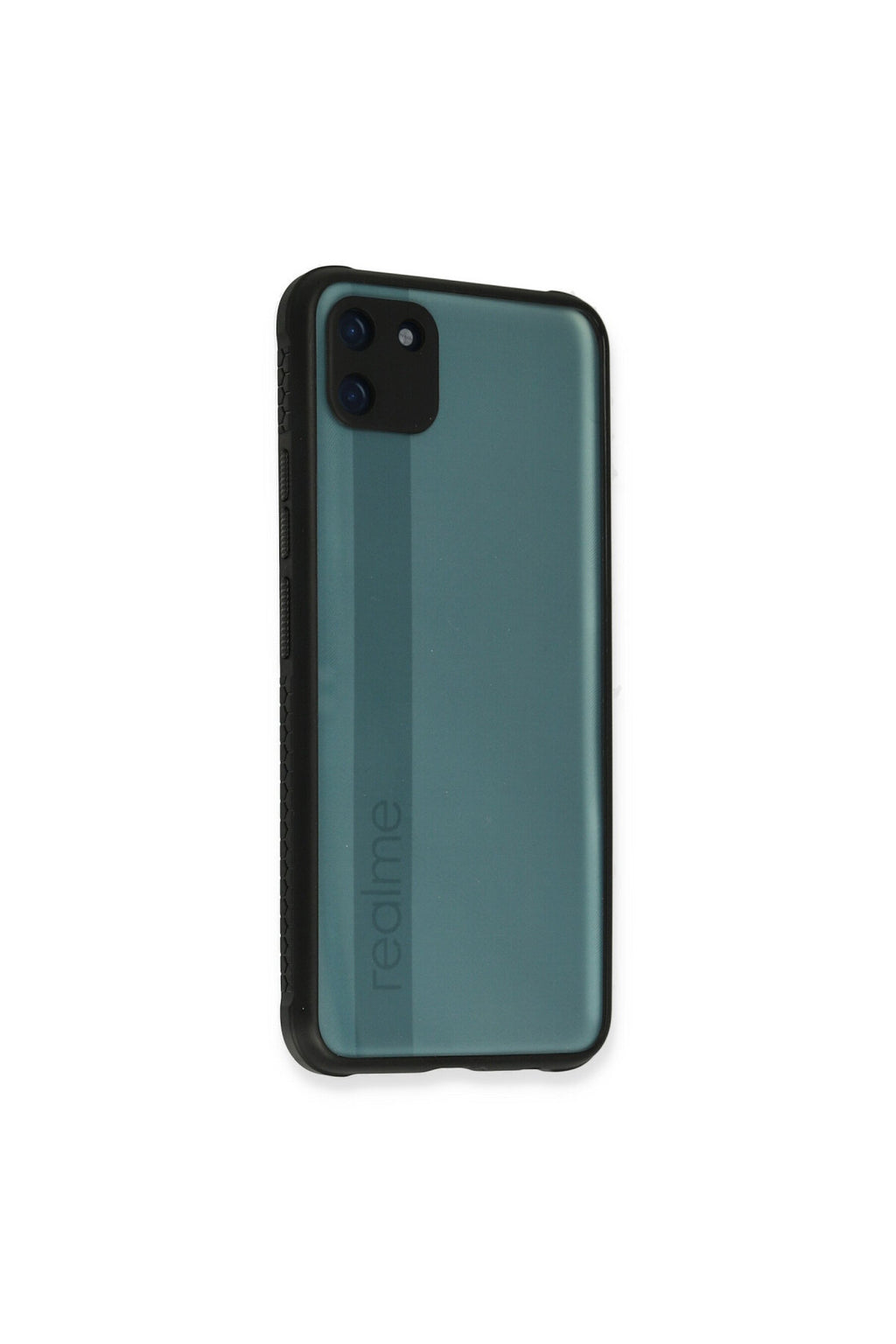 Realme C11 Uyumlu Kılıf Miami Şeffaf Silikon - Siyah
