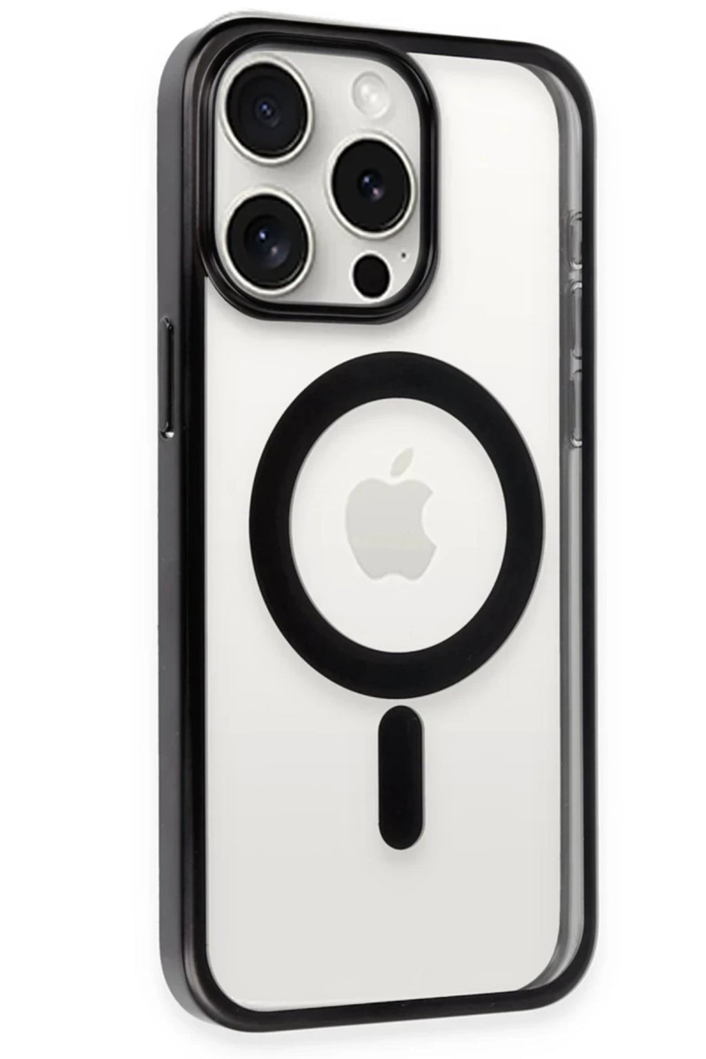 Apple iPhone 15 Pro Max Uyumlu Kılıf Erozi Magsafe Kapak - Siyah