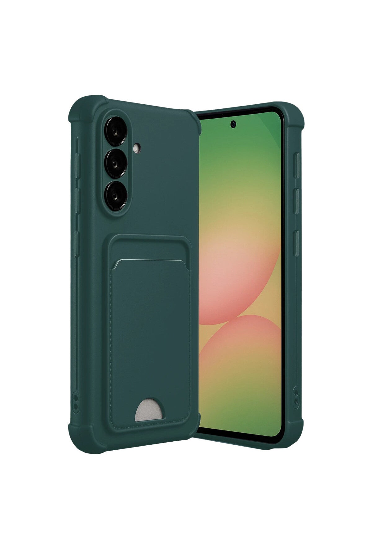 Galaxy A17 5G Kelvin Kartvizitli Silikon - Koyu Yeşil