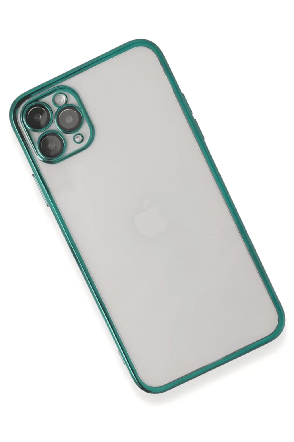 Apple iPhone 11 Pro Max Uyumlu Kılıf Lensli Silikon - Yeşil