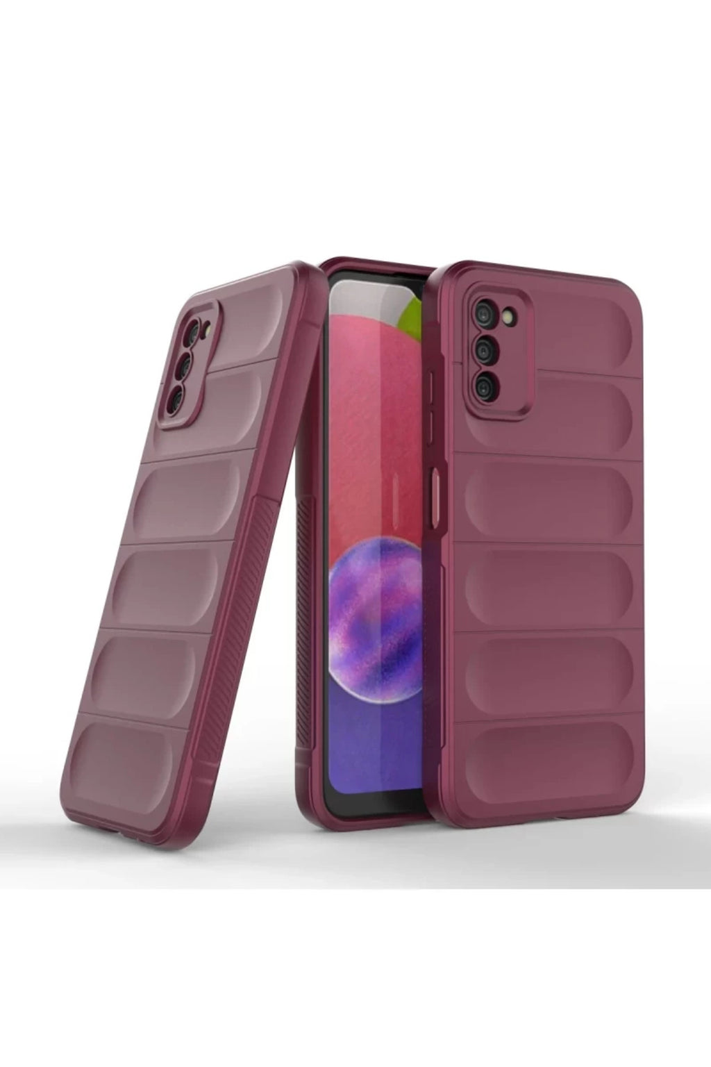 Samsung Galaxy A03S Uyumlu Kılıf Optimum Silikon - Bordo