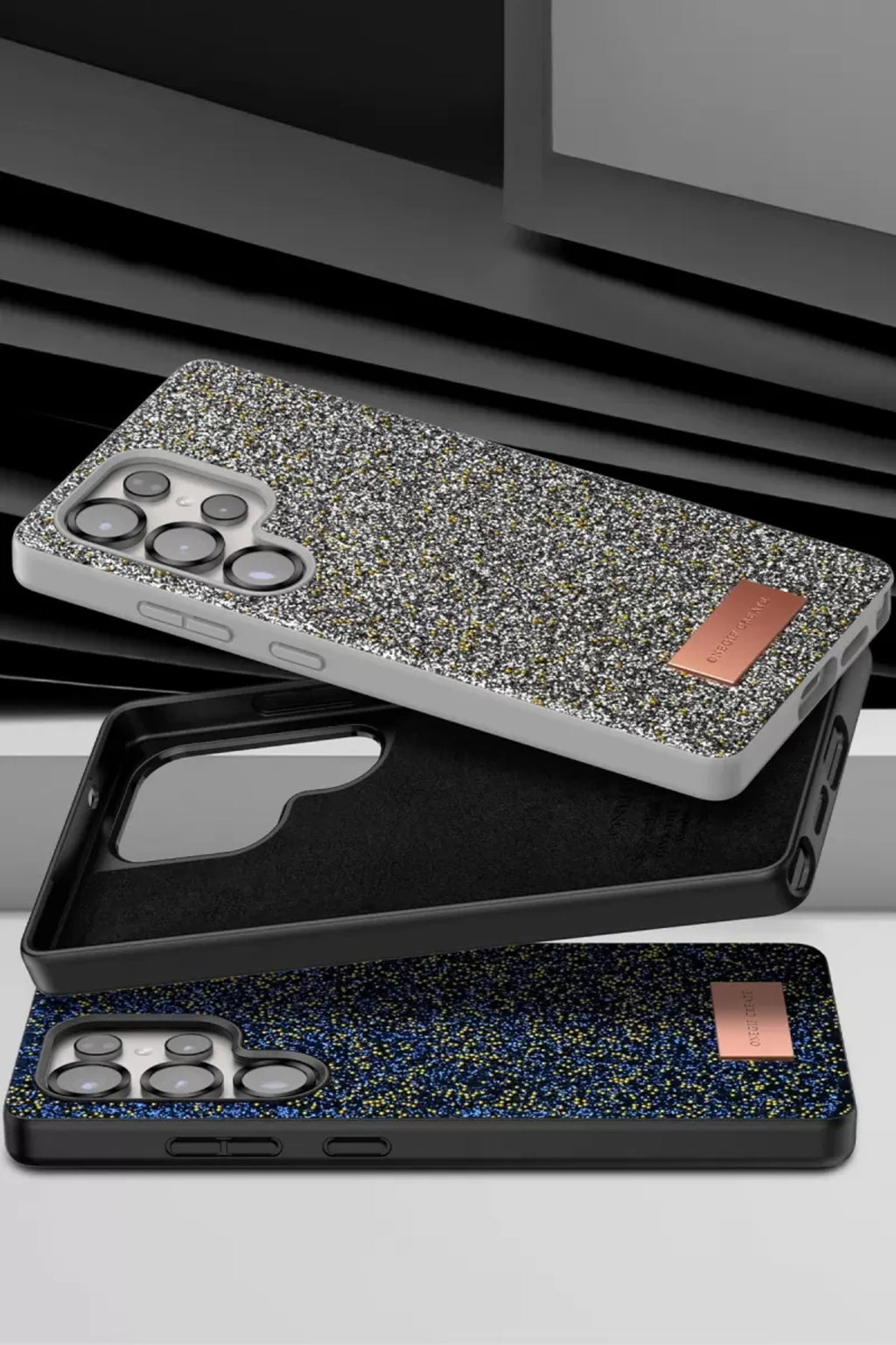Onegif Samsung Galaxy S25 Ultra Uyumlu Bright Simli Kapak - Derin Mor