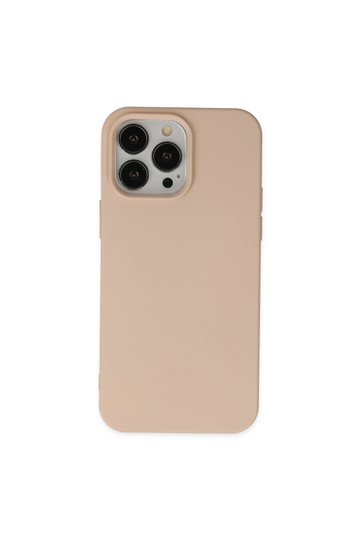 Apple iPhone 14 Pro Uyumlu Kılıf Nano içi Kadife Silikon - Pudra