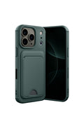 iPhone 17 Pro Max Kelvin Kartvizitli Silikon - Koyu Yeşil