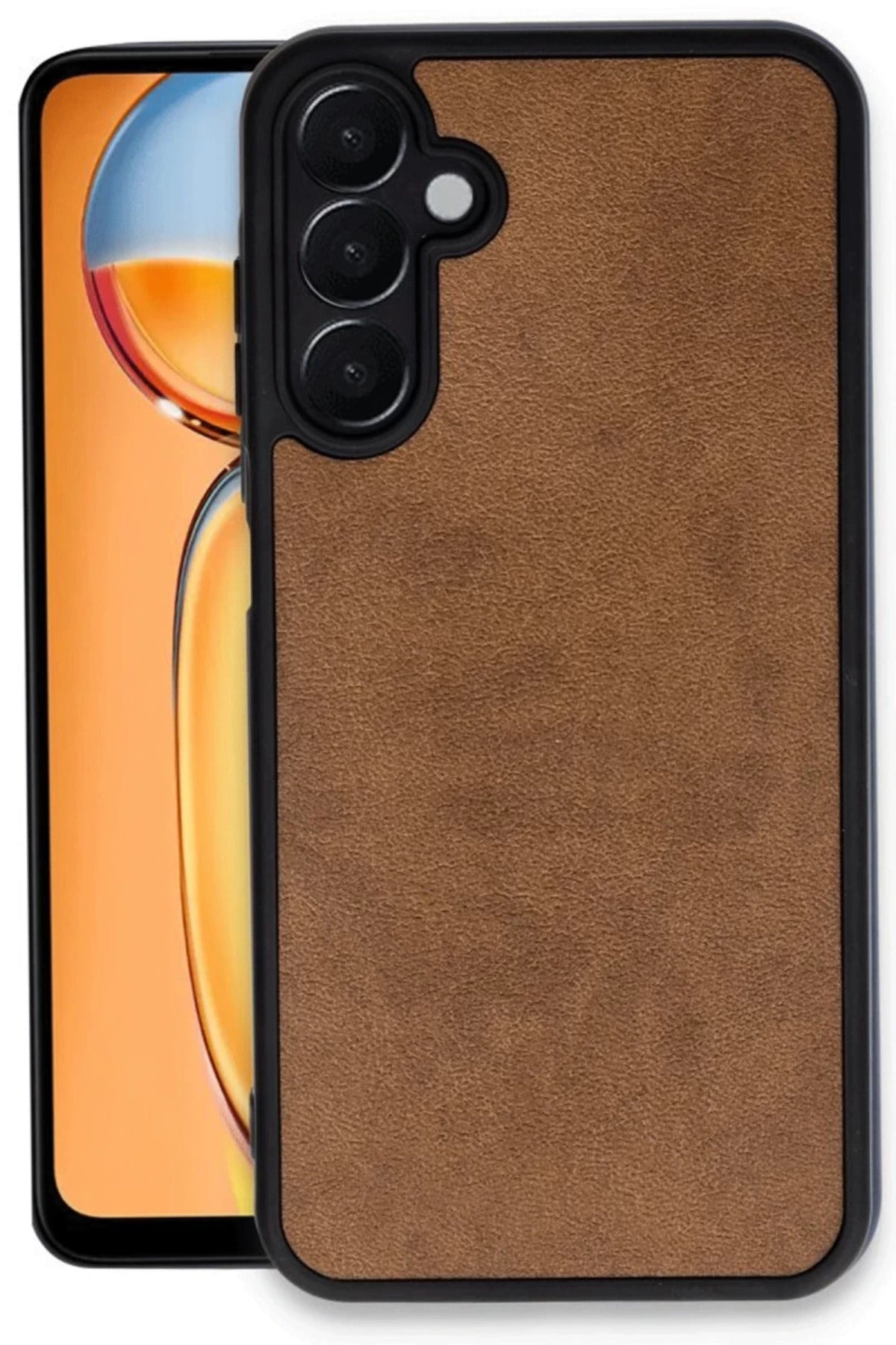 Samsung Galaxy A26 Uyumlu Kılıf Aras Deri Kapak - Taba