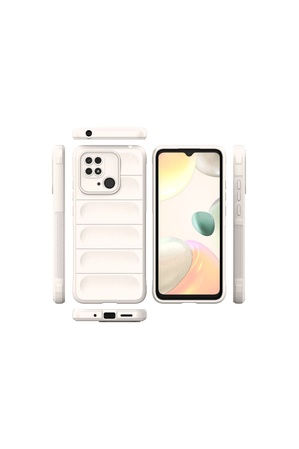 Xiaomi Redmi 10C Uyumlu Kılıf Optimum Silikon - Krem