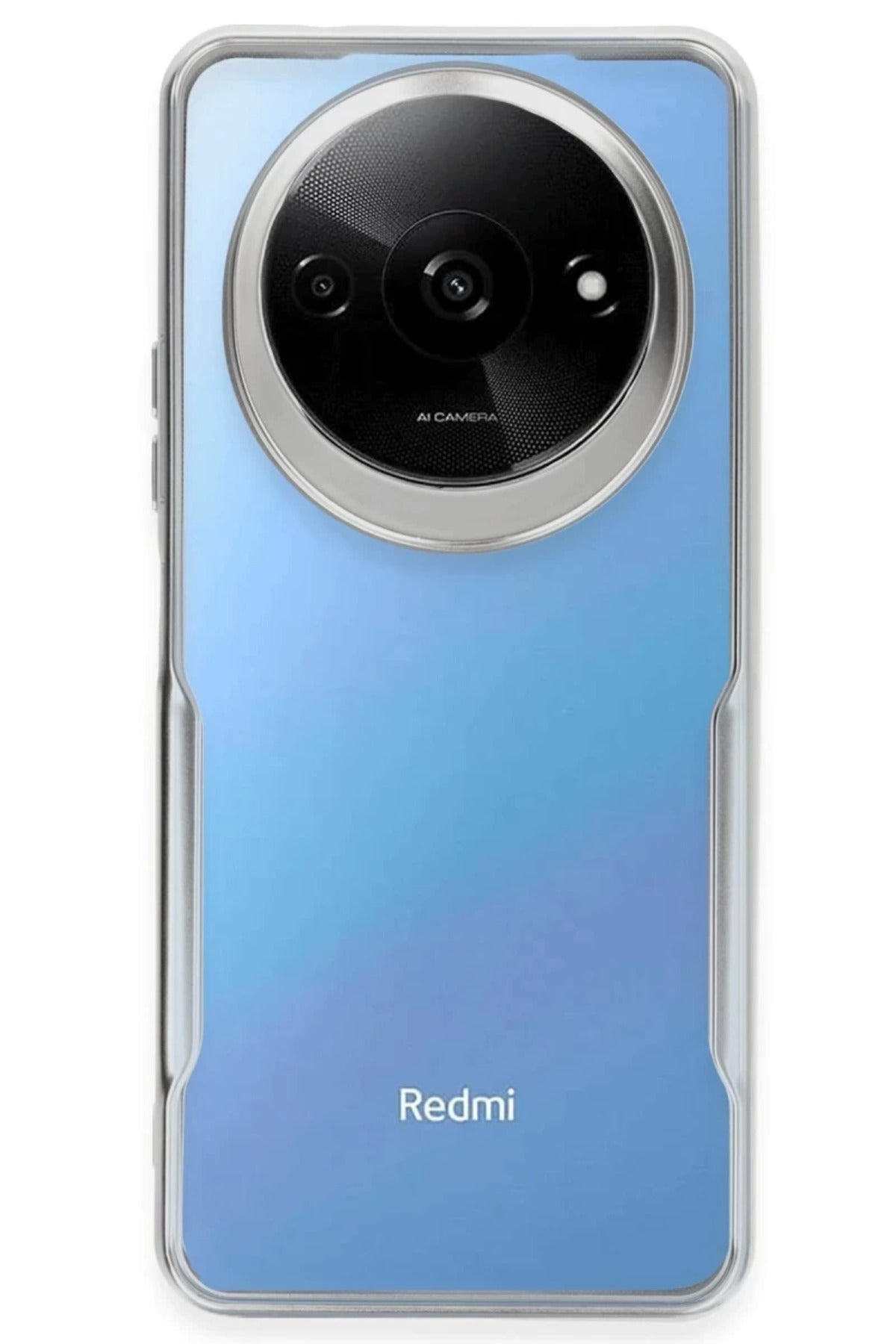 Xiaomi Redmi A3 4G Uyumlu Kılıf Boyi Silikon Kapak - Gümüş