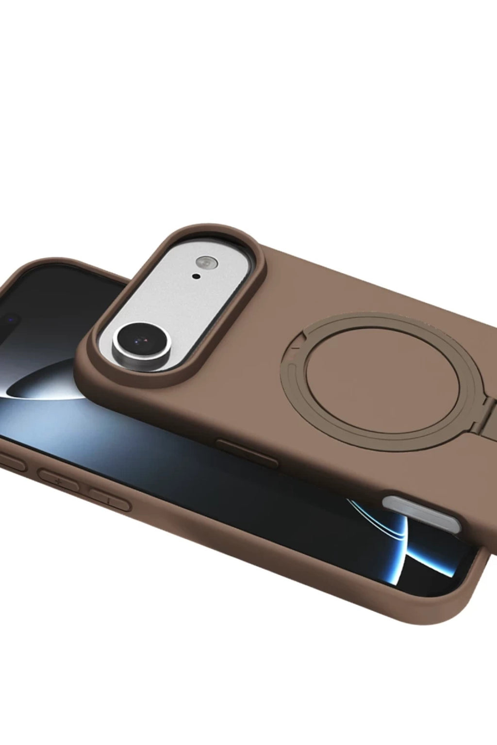 Apple iPhone 17 Air Uyumlu Regal Magsafe Standlı Kapak - Çöl Titanyum