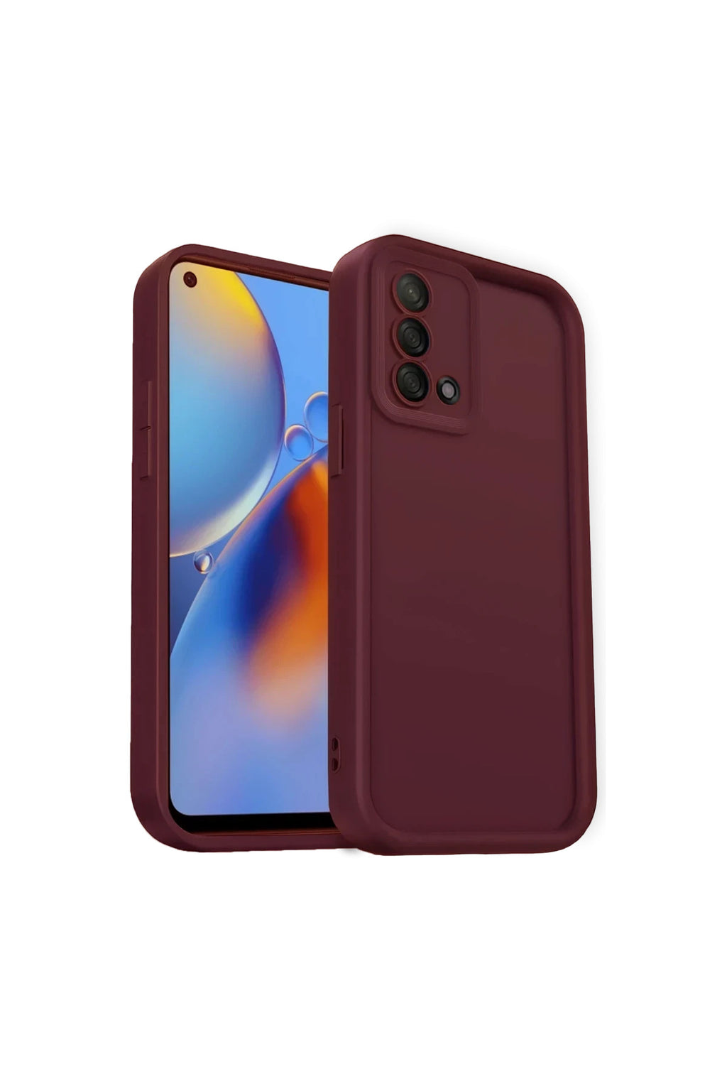 Oppo A74 4G Uyumlu Kılıf Viera Silikon - Bordo