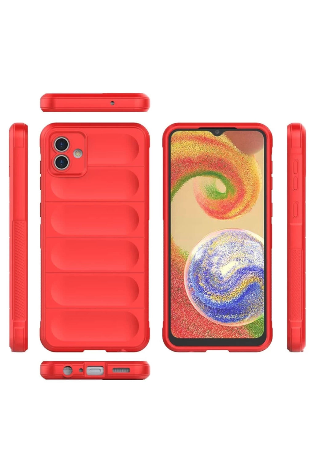 Samsung Galaxy A04 Uyumlu Kılıf Optimum Silikon - Kırmızı