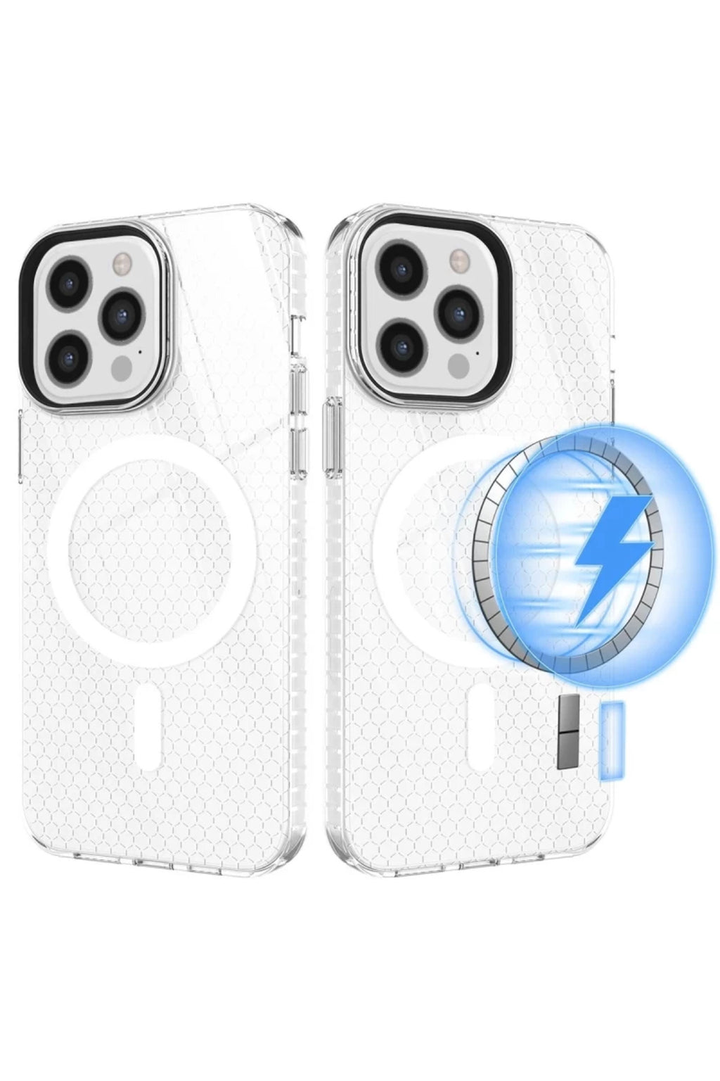 Apple iPhone 12 Pro Max Uyumlu Kılıf Beta Magneticsafe Silikon - Şeffaf