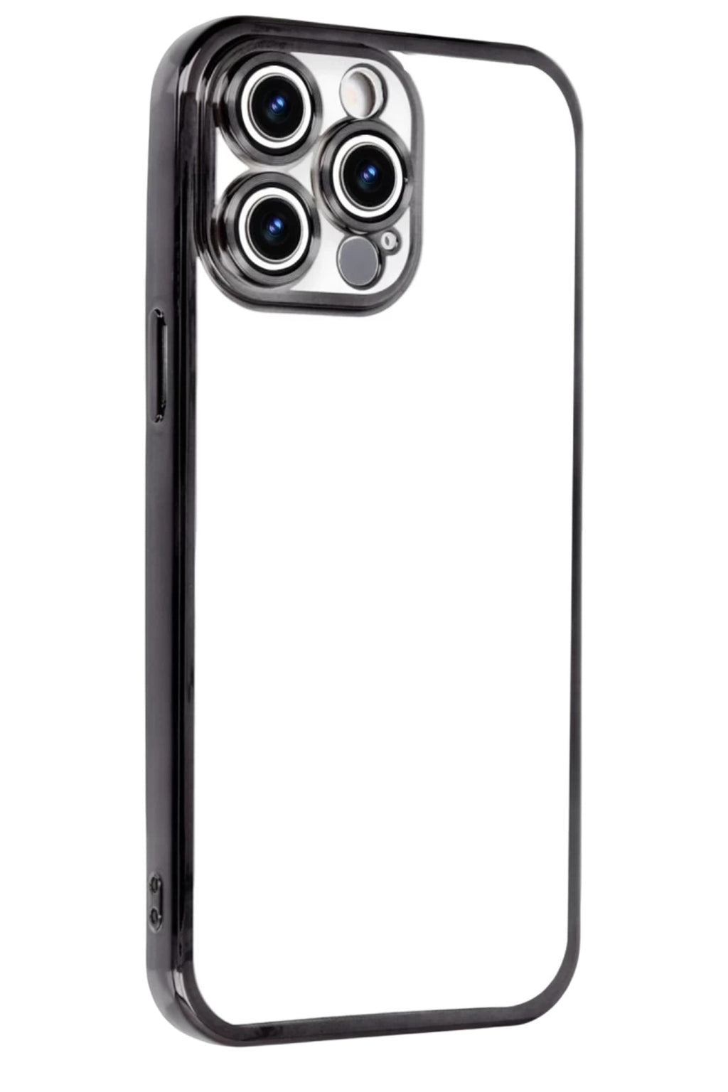 Apple iPhone 15 Pro Max Uyumlu Lensli Silikon - Siyah