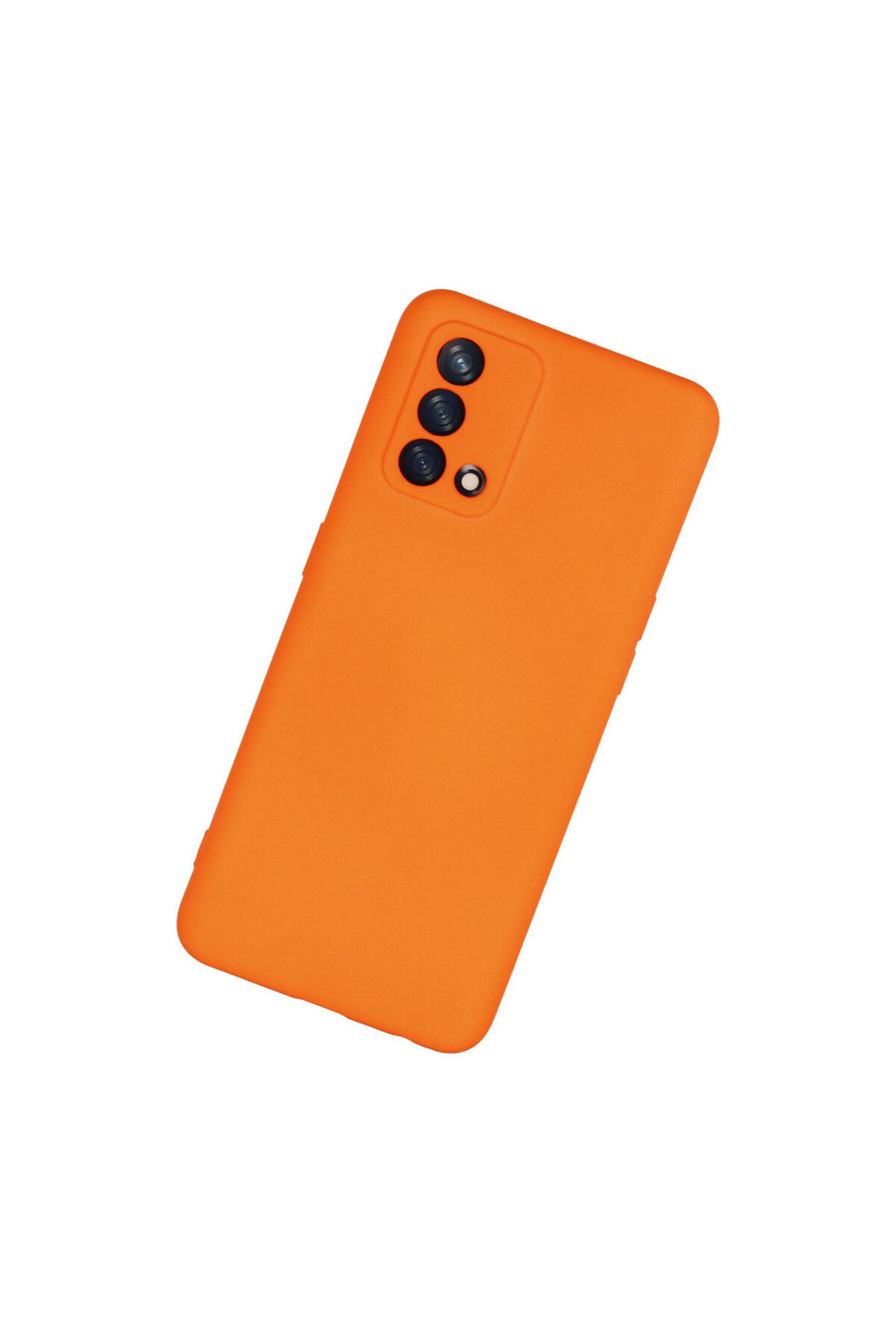 Oppo A74 4G Uyumlu Kılıf Nano içi Kadife Silikon - Turuncu