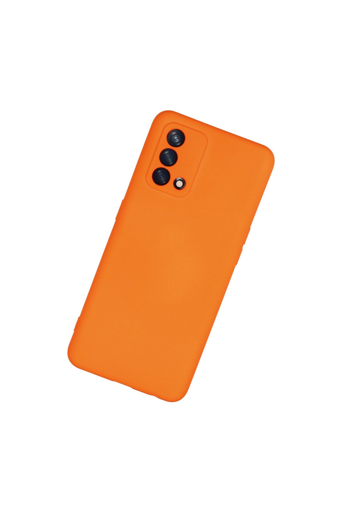 Oppo A74 4G Uyumlu Kılıf Nano içi Kadife Silikon - Turuncu