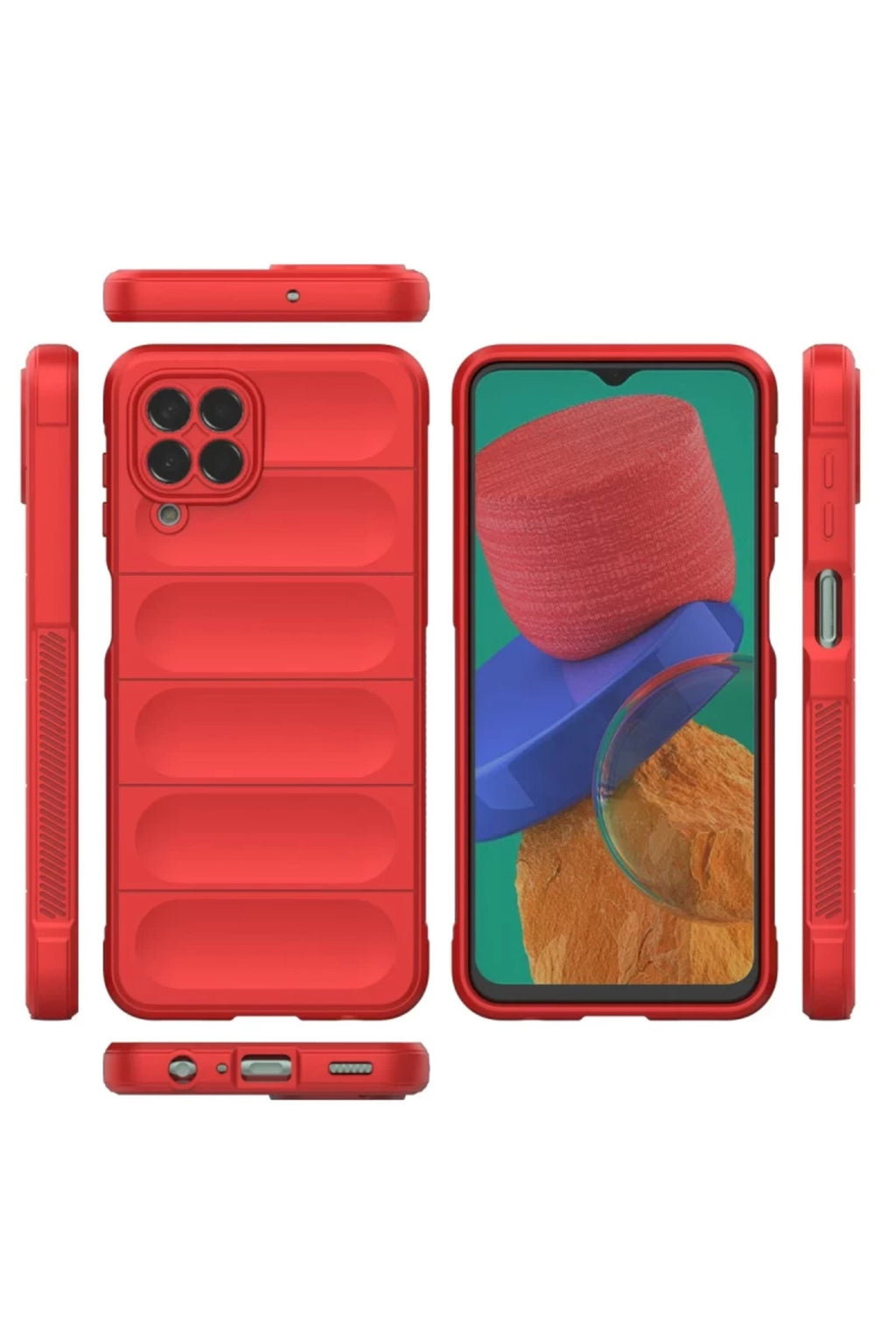 Samsung Galaxy M33 Uyumlu Kılıf Optimum Silikon - Kırmızı