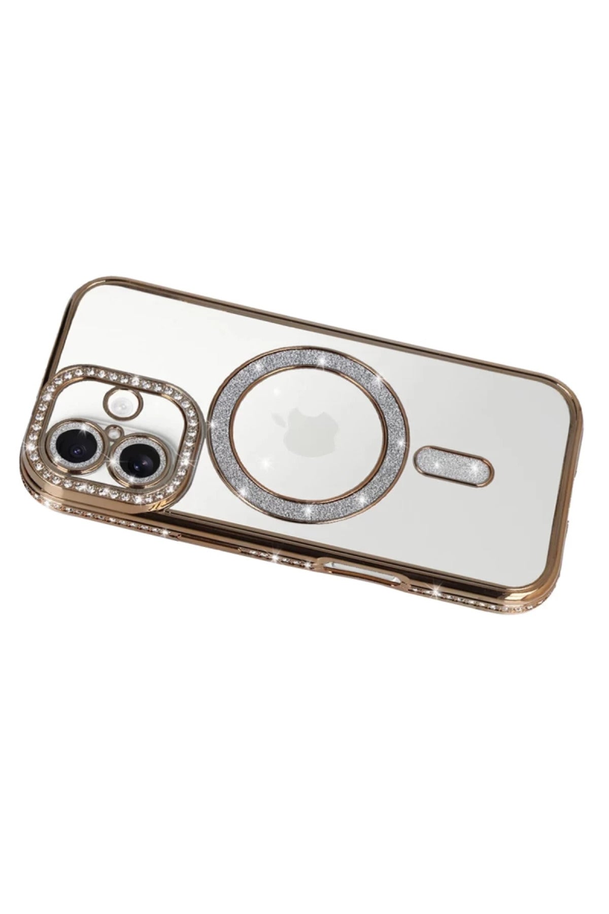 Apple iPhone 17 Uyumlu Joke Simli Magneticsafe Kılıf - Gold