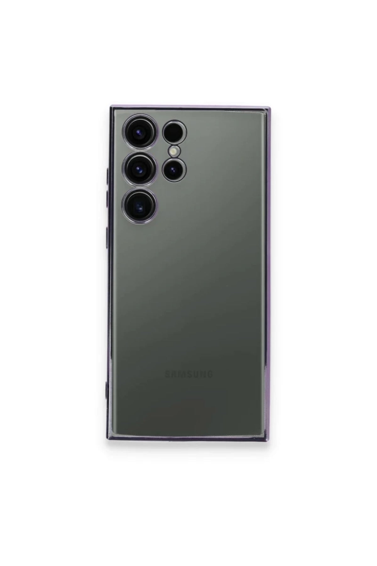 Samsung Galaxy S23 Ultra Uyumlu Kılıf Lensli Silikon - Mor