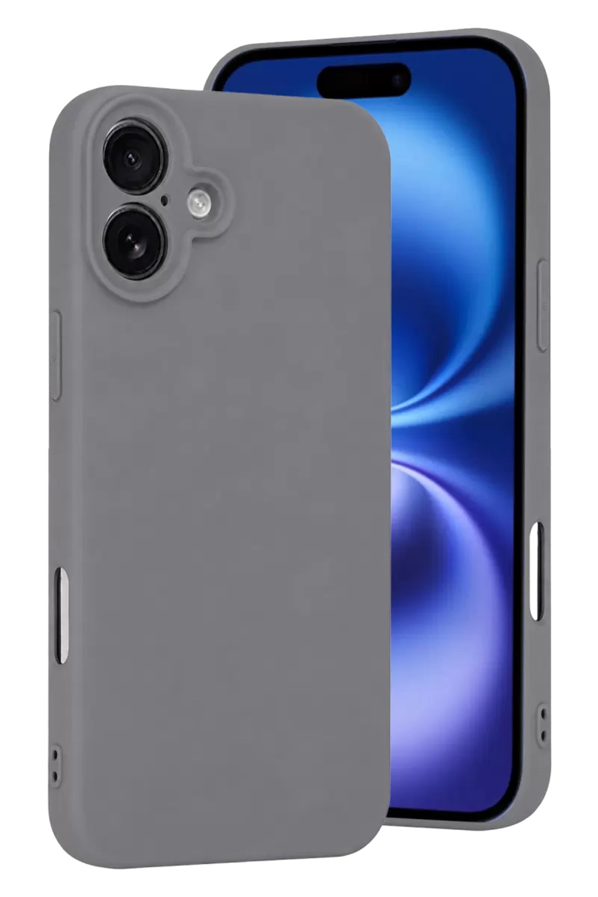 Apple iPhone 16 Plus Uyumlu Kılıf First Silikon - Gri