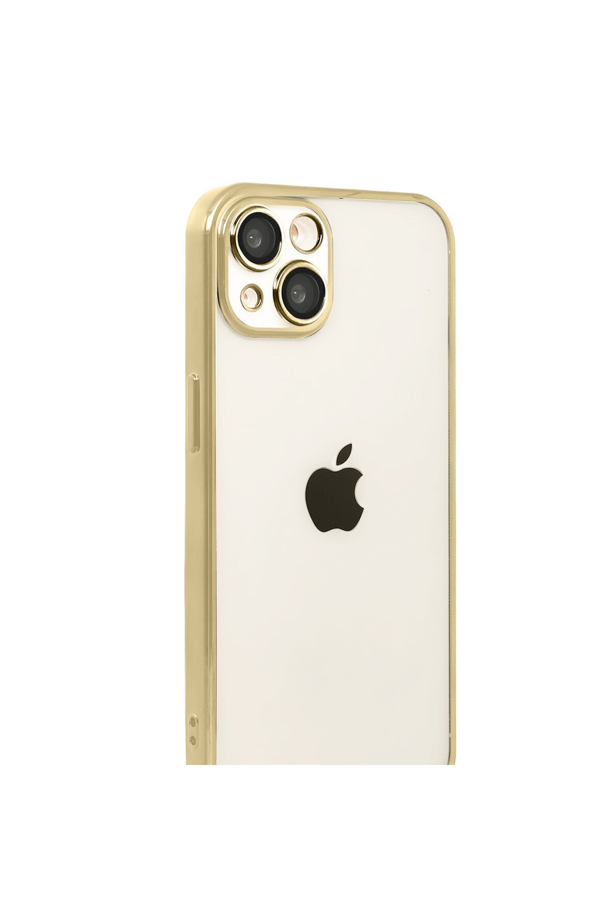 Apple iPhone 15 Uyumlu Lensli Silikon - Gold