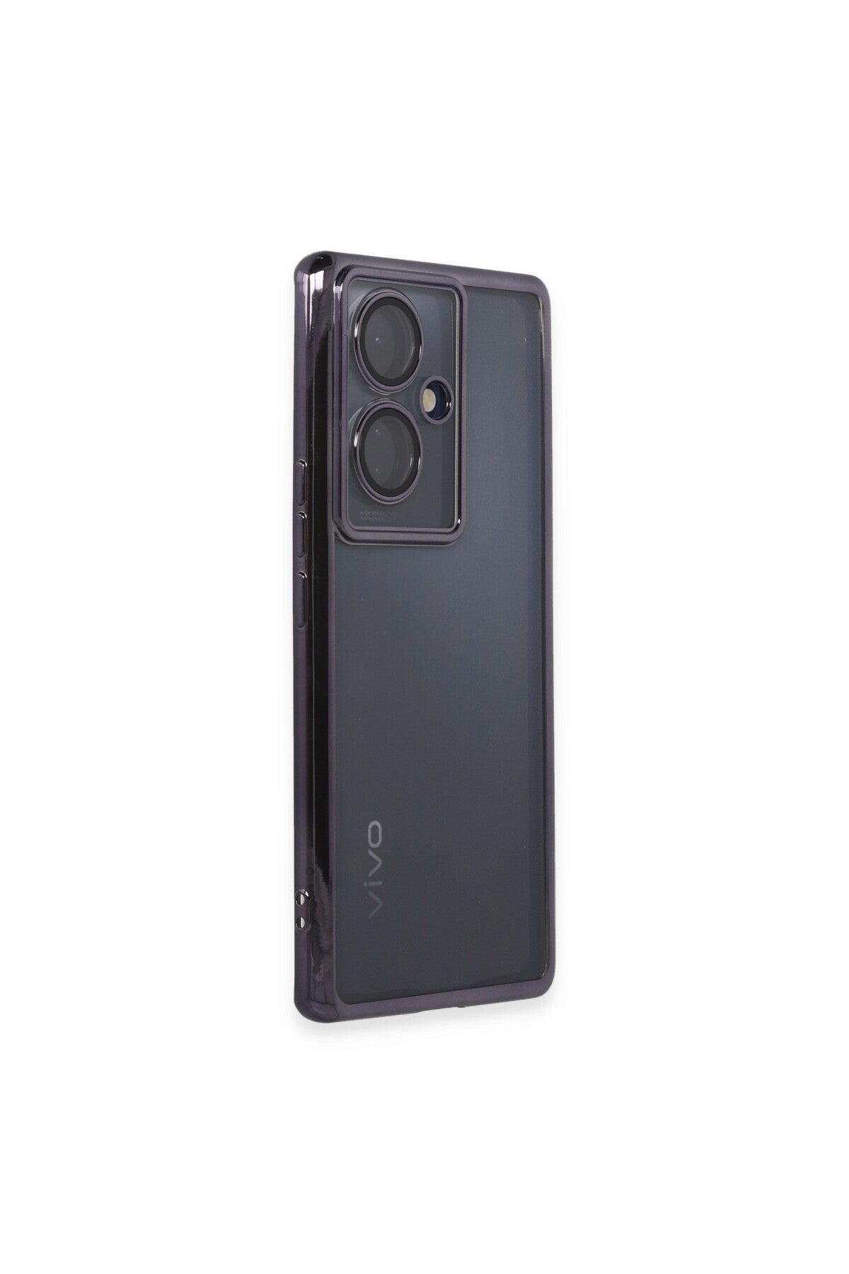 Vivo V29 Lite Uyumlu Kılıf Lensli Silikon - Mor