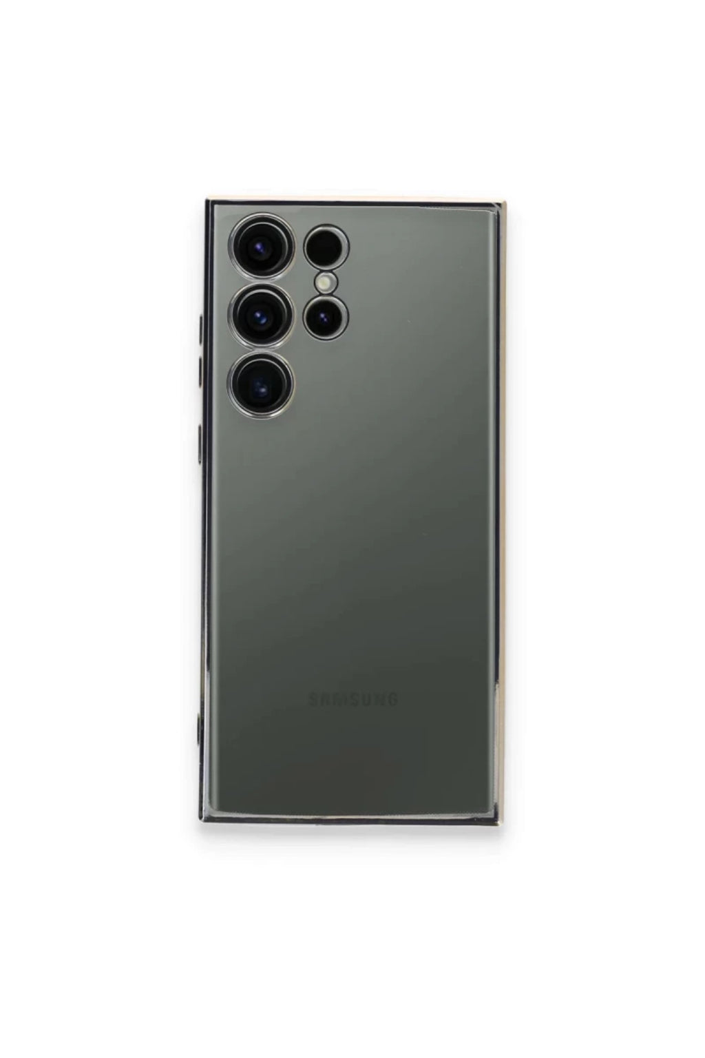 Samsung Galaxy S23 Ultra Uyumlu Kılıf Lensli Silikon - Gold