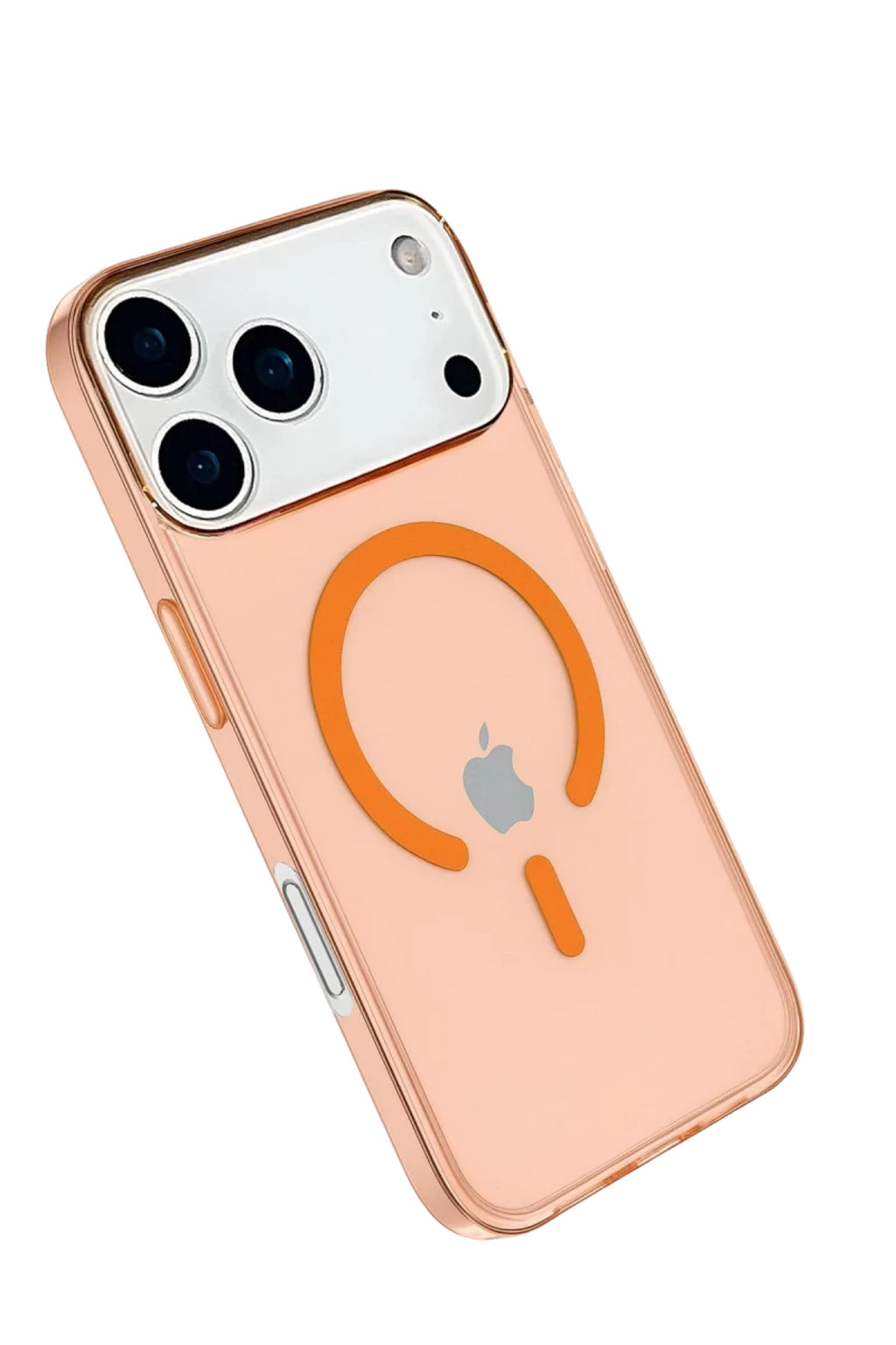 Apple iPhone 17 Pro Uyumlu Kılıf Pc Real Magsafe Kapak - Turuncu