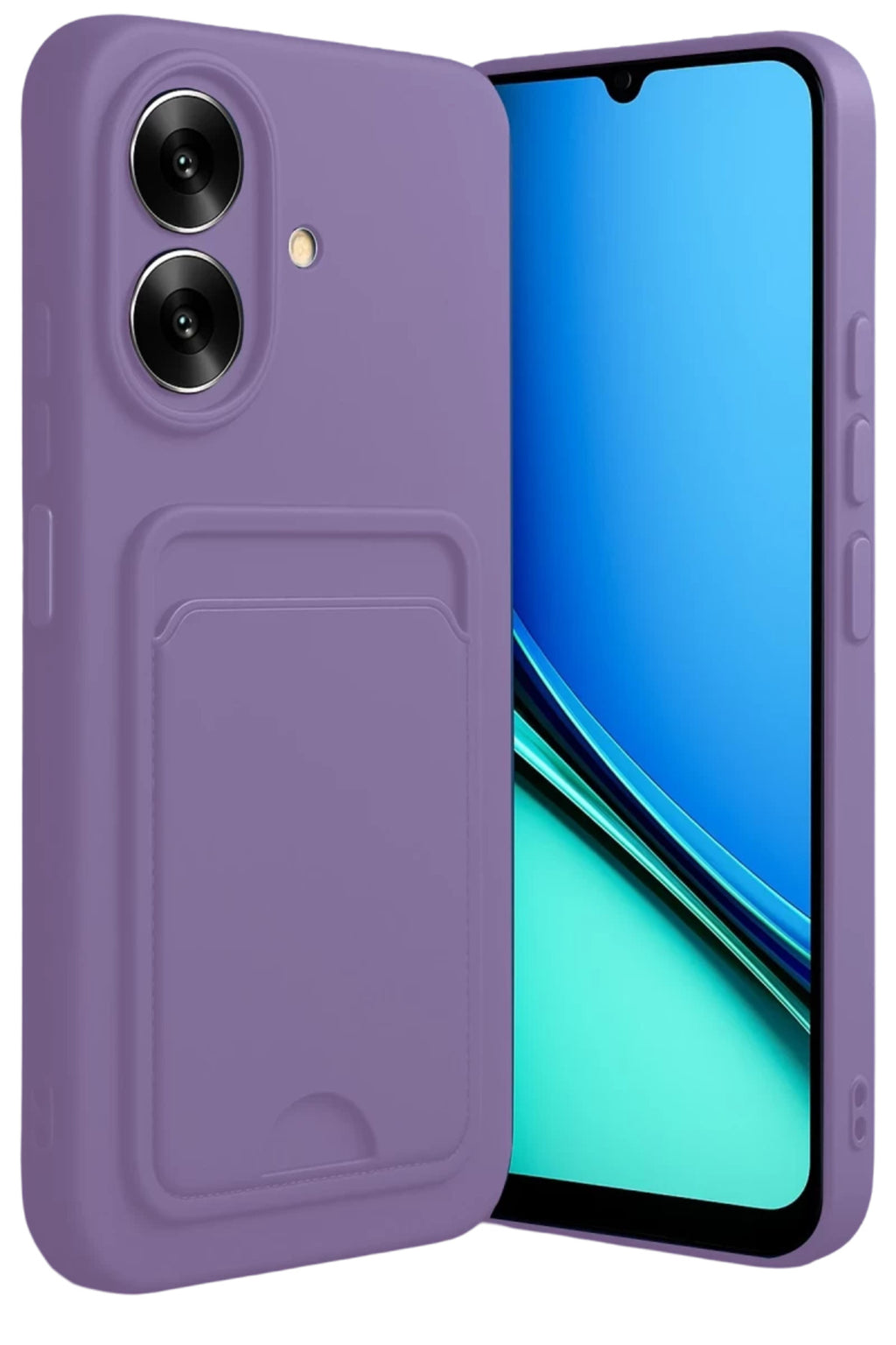 Realme Note 60 Uyumlu Kelvin Kartvizitli Silikon - Lila