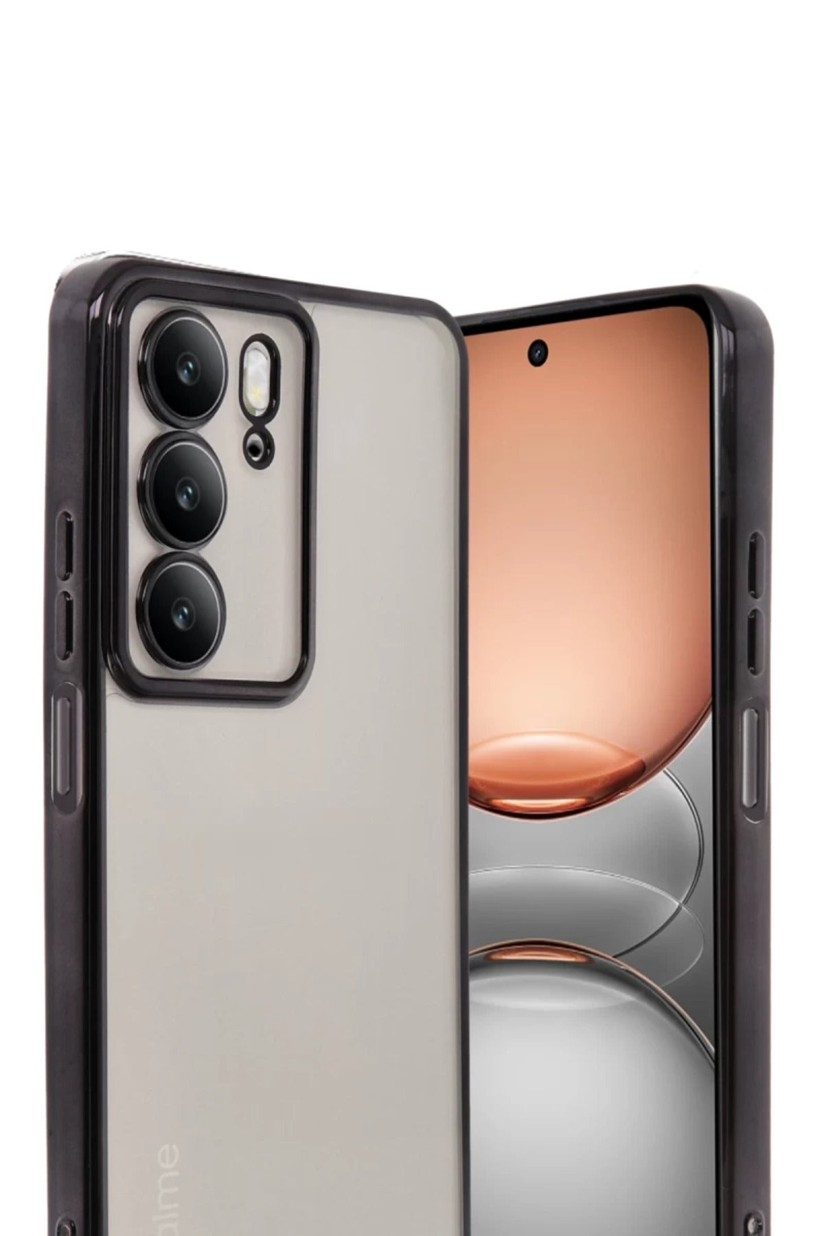 Realme C75 4G Uyumlu Kılıf Lensli Silikon - Siyah