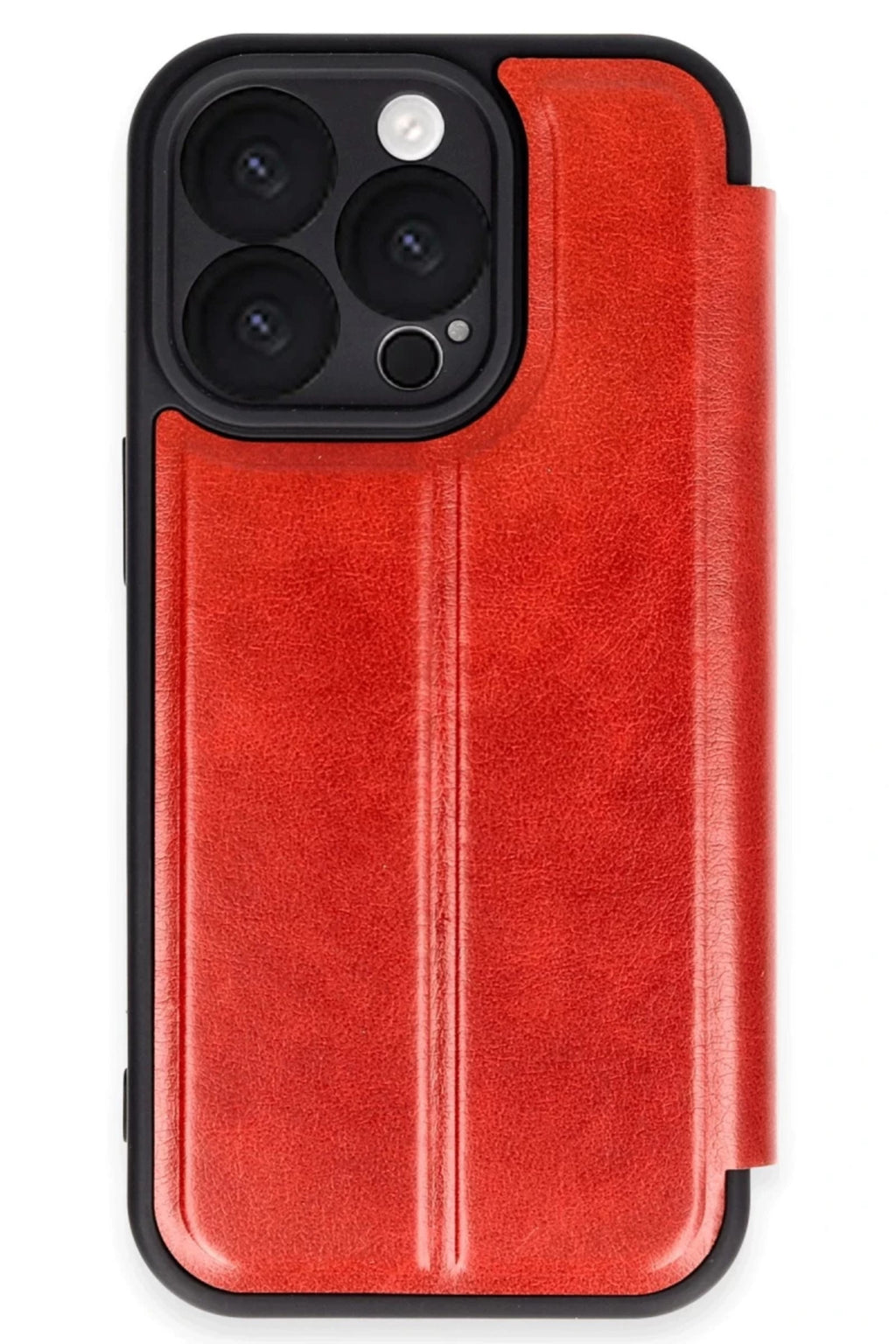 Apple iPhone 16 Pro Uyumlu Kılıf Flip Cover - Kırmızı
