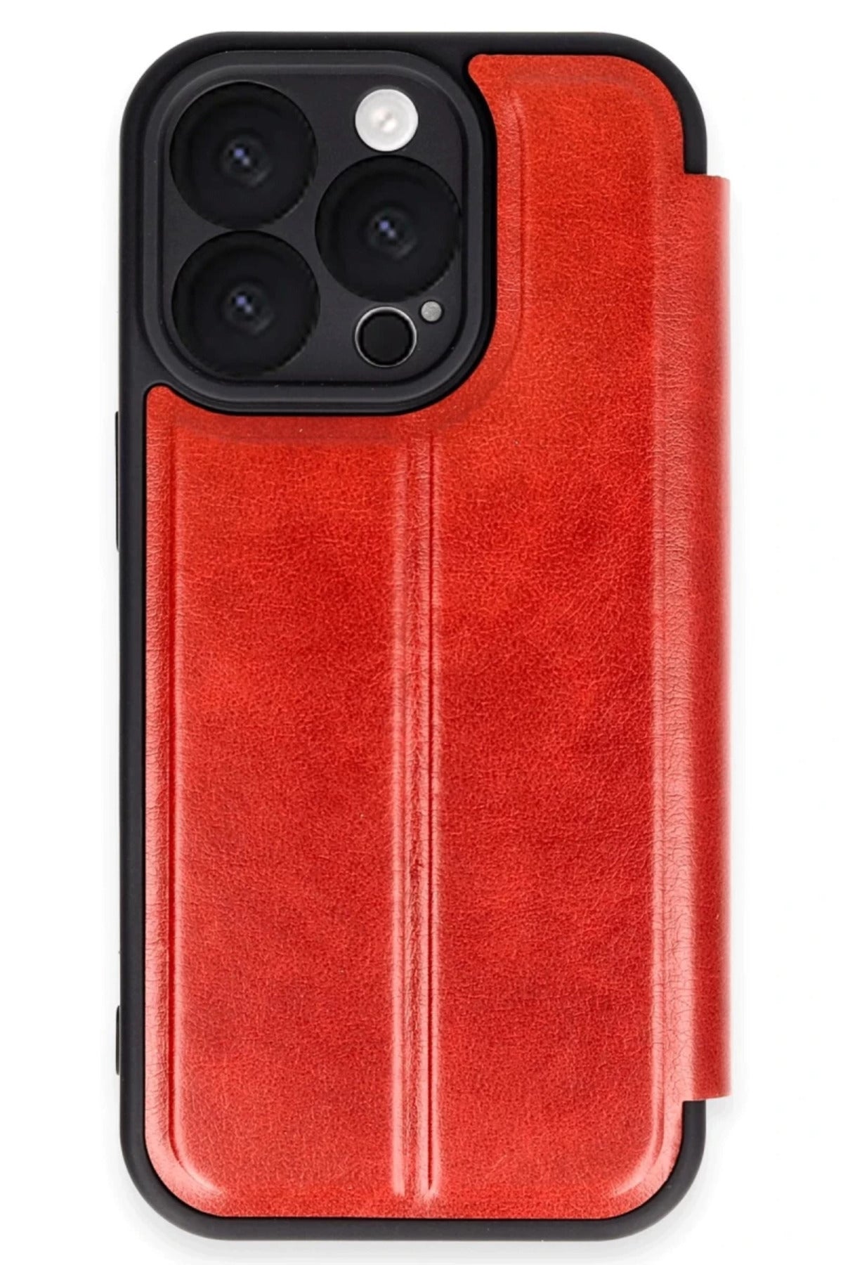 Apple iPhone 16 Pro Uyumlu Kılıf Flip Cover - Kırmızı