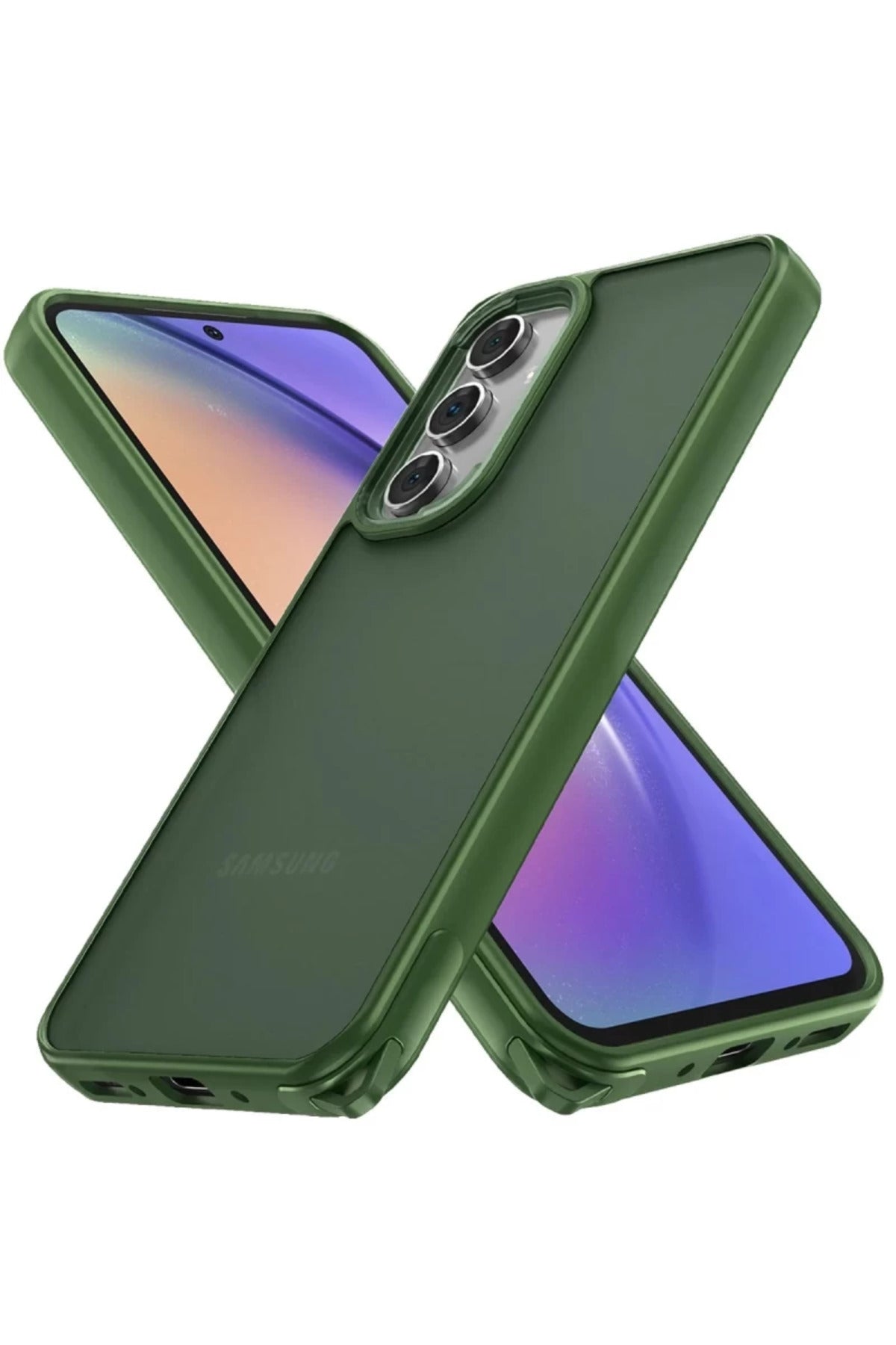 Samsung Galaxy A04S Uyumlu Kılıf Elegant Kapak - Yeşil