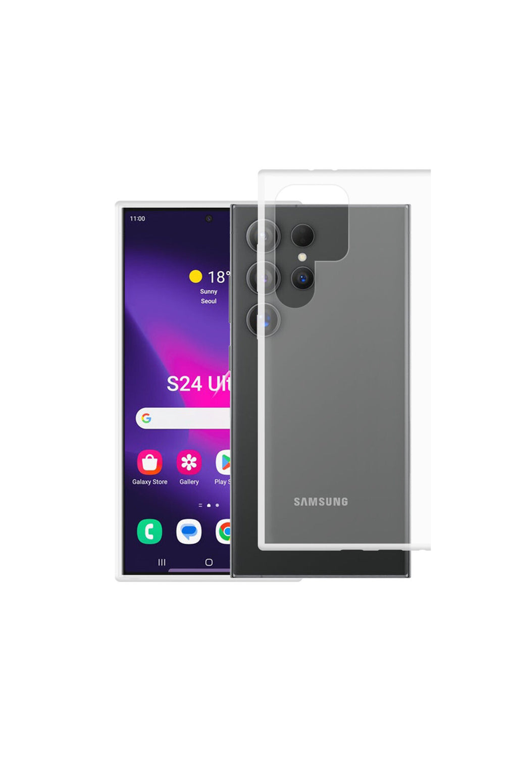Samsung Galaxy S24 Ultra Uyumlu Kılıf Lüx Şeffaf Silikon